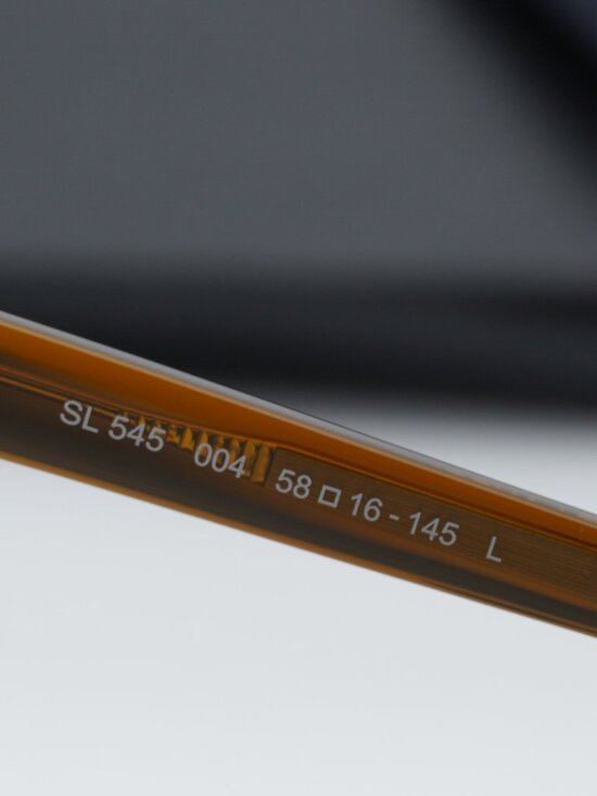 Saint Laurent SL545 004 Aviator Sunglasses - Brown / Green
